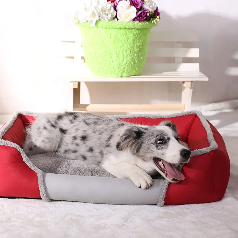 

Pet Dog Bed For Large Dogs Washable Puppy Pet Cat Beds Mats Waterproof Dog House Kennel Autumn/Winter Warm Soft Dog Baskets Nest