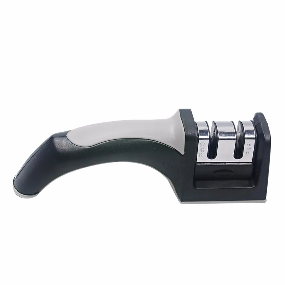 Sowoll 3 в 1 точилка для кухонных ножей для ножниц из нержавеющей стали керамические ножи Заточка инструменты бытовой гостиничный аксессуар - Цвет: B