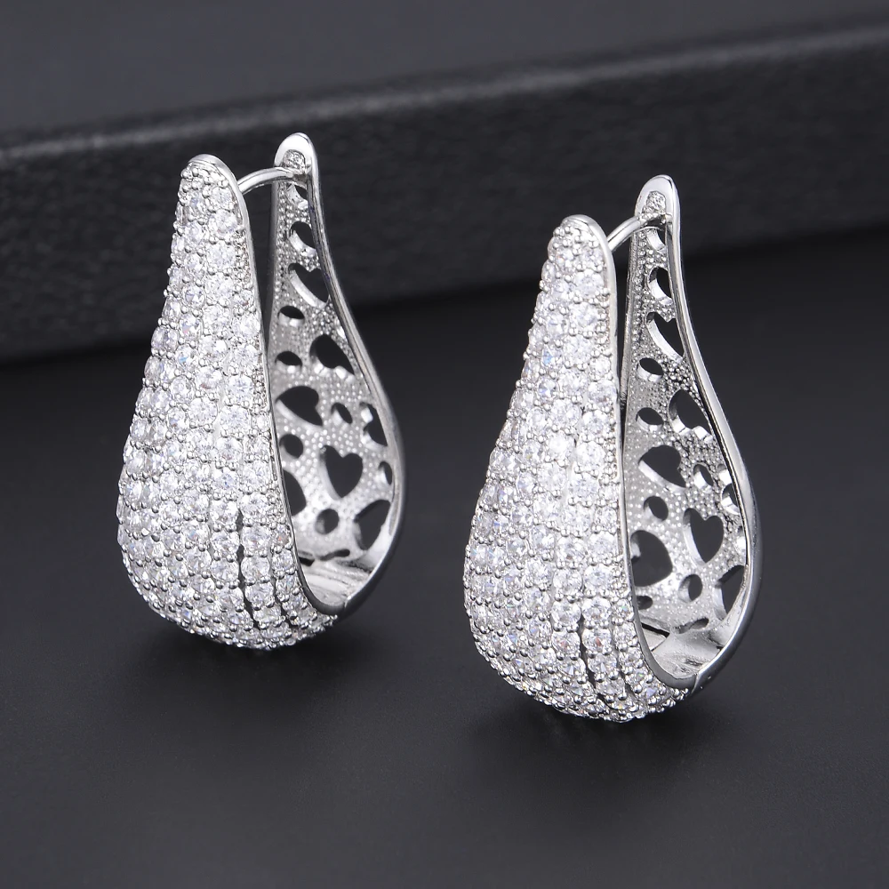 

GODKI Fashion Hoop Earrings for Women Cubic Zirconia Earrings Colorful Stones Huggie Earrings Pendientes Mujer Moda 2018 Arete