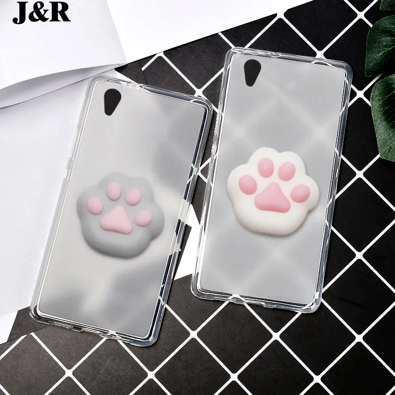 Case for Asus ZenFone Live ZB501KL Back Cover Silicone soft TPU Cases Cute Animal Cat Claw Squishy Phone Bags Protective Shell