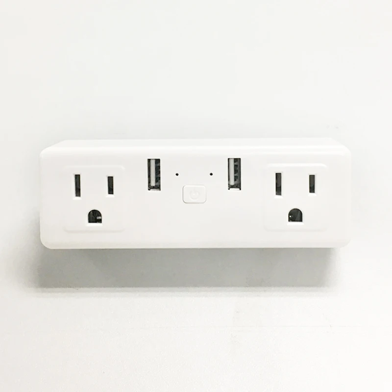 

1 pcs WiFi Socket APP Remote Control Timing Plug US Smart WIFI Socket USB Wall Socket Works With Alexa & Google Home & IFTTT