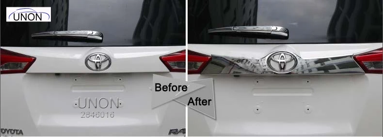 HOTTOP 1 шт. для Toyota RAV4 2013 хромированная Задняя Крышка багажника Накладка