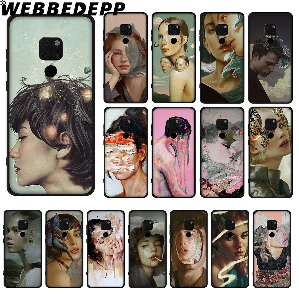 WEBBEDEPP художественный абстрактный Мужской мягкий чехол из ТПУ для Huawei Y6 Y7 Prime Y9 Mate 10