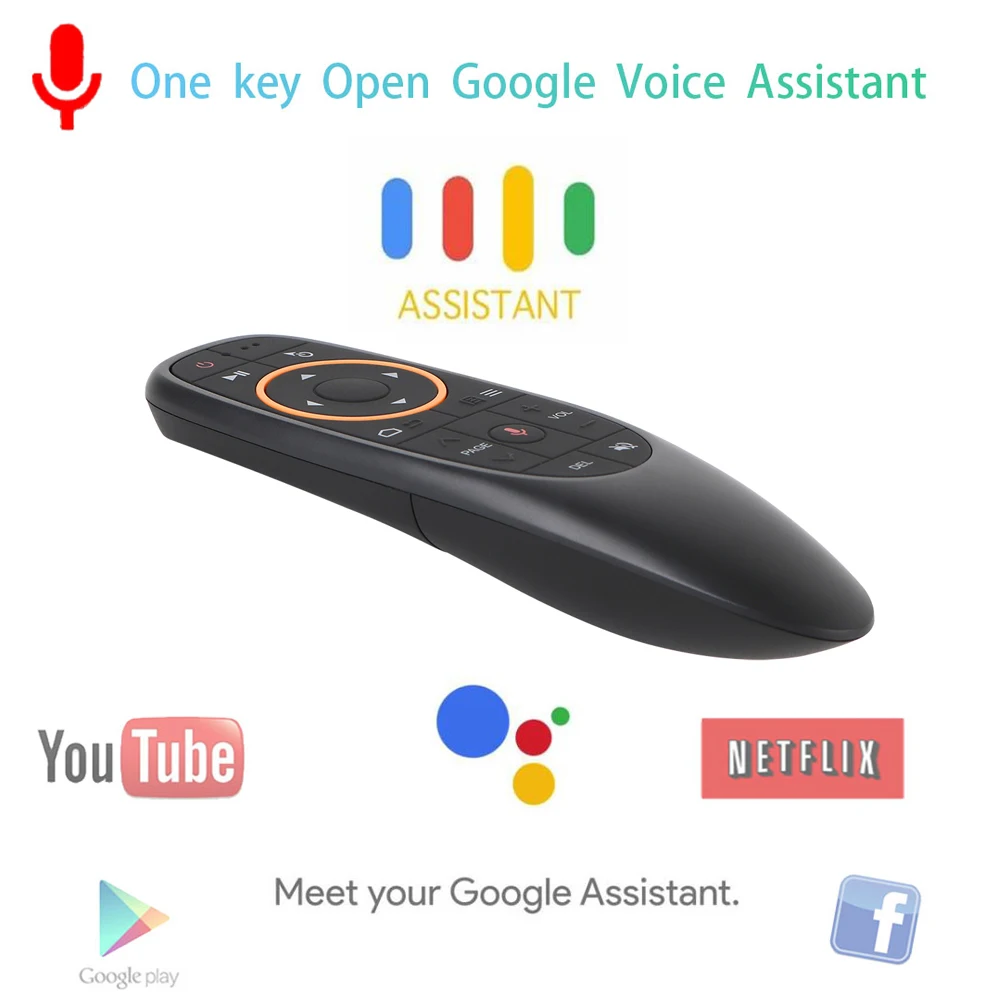 

G10 Voice Control 2.4GHz Wireless Air Mouse Google Microphone Remote Control IR Learning 6-axis Gyroscope for Android TV Box PC