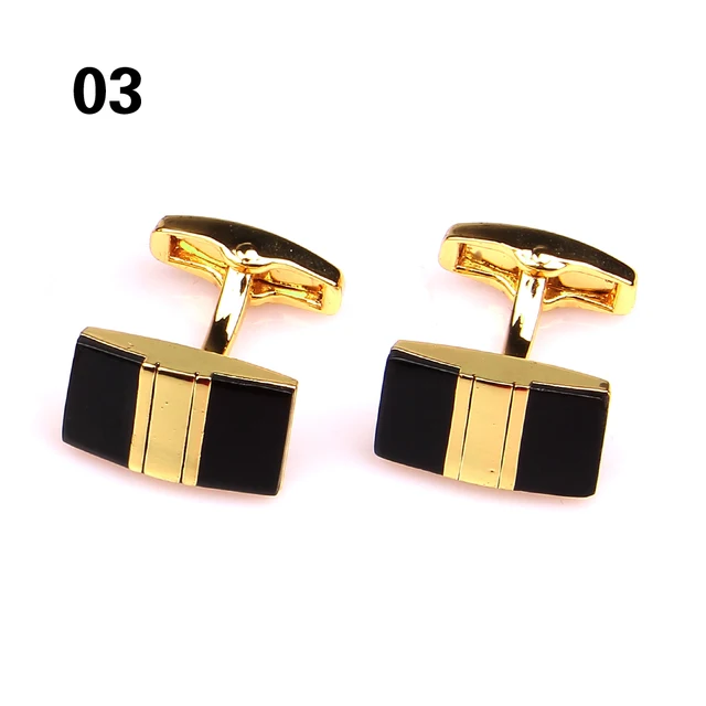 Gold Tie Clip and Cufflink Set For Men Classic Meter Tie Clips