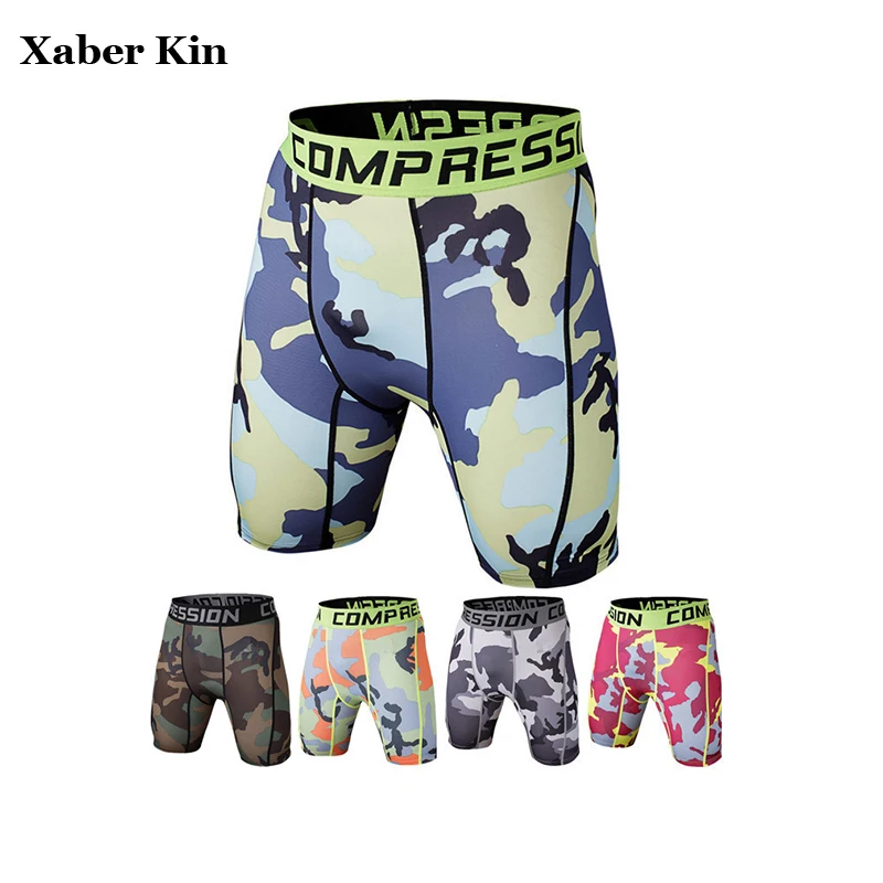 

New 2019 Men's sweat absorption Sports Shorts Camo Quick Dry Men's Fitness Running Shorts Gym Clothes Slim Fitness G24-CC939
