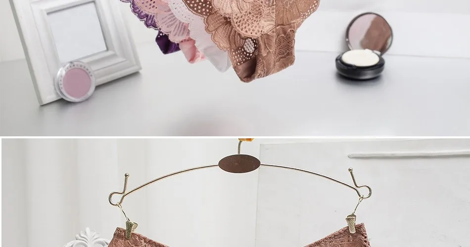 Women Sexy Lace Panties Women's Low Waist Cotton Briefs Underwear G-Strings Thongs Tangas Ladys Exotic Lingeries Intimates 12