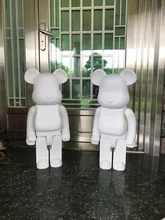 Limited Version 1000% bear Popobe Momo 70cm DIY Paint PVC Action Figure White Color With Opp Bag wholesale price 5pc set 10 inch vinyl cartoon popobe violence bear momo white mold for diy graffiti painted 24cm