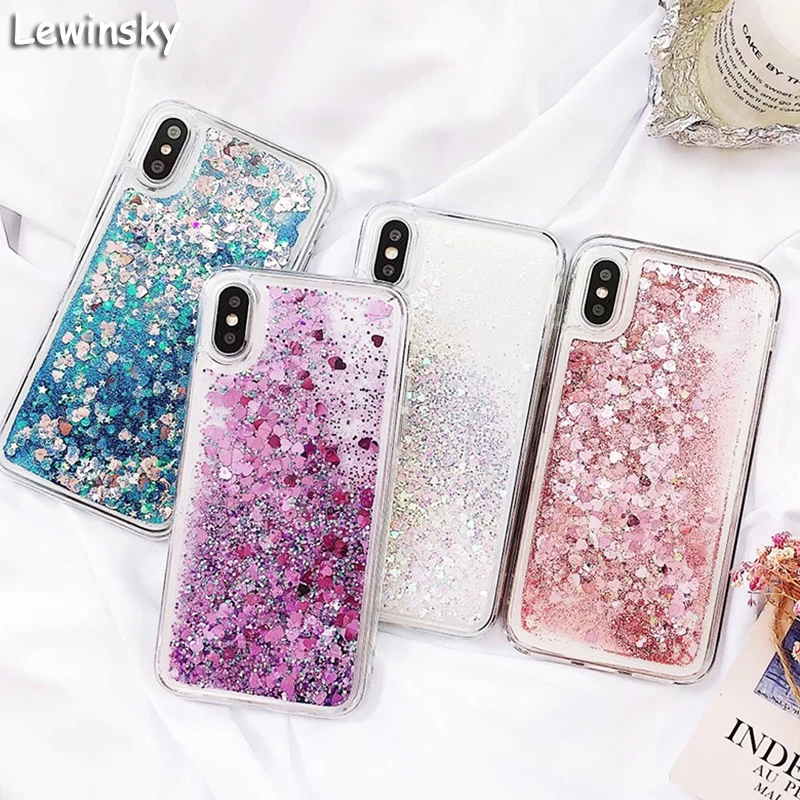 

Liquid Quicksand Cases for iPhone 6 Cases 5 5S SE 6S X for iPhone 7 Cover 8 Plus Soft Glitter Dynamic Silicon Cases For iPhone 8