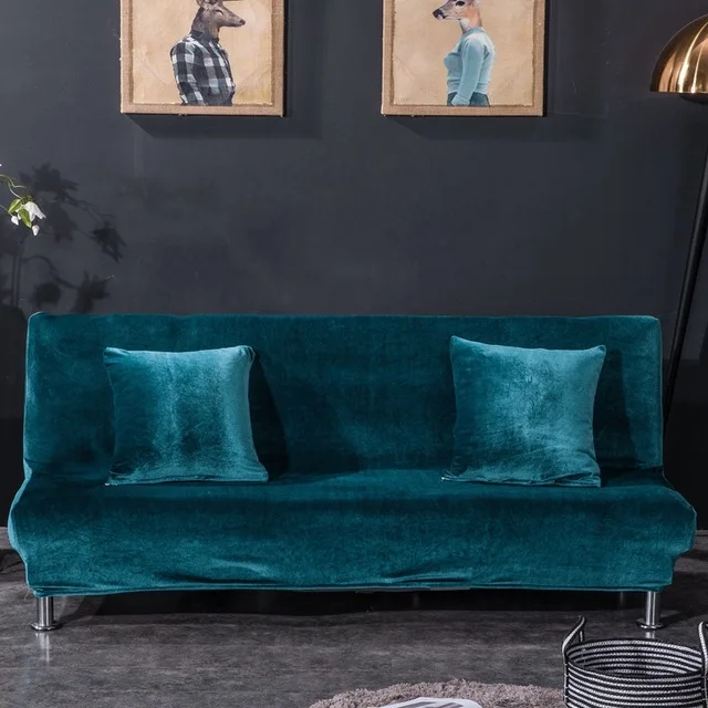 Плюшевый тканевый чехол для дивана, кровати, универсальный размер чехлов, Стрейчевые Чехлы, дешевые чехлы для дивана, эластичный чехол для дивана - Цвет: Peacock