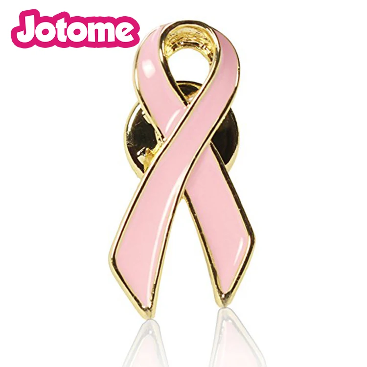 Official Breast Cancer Awareness Pink enamel ribbon Lapel Pin