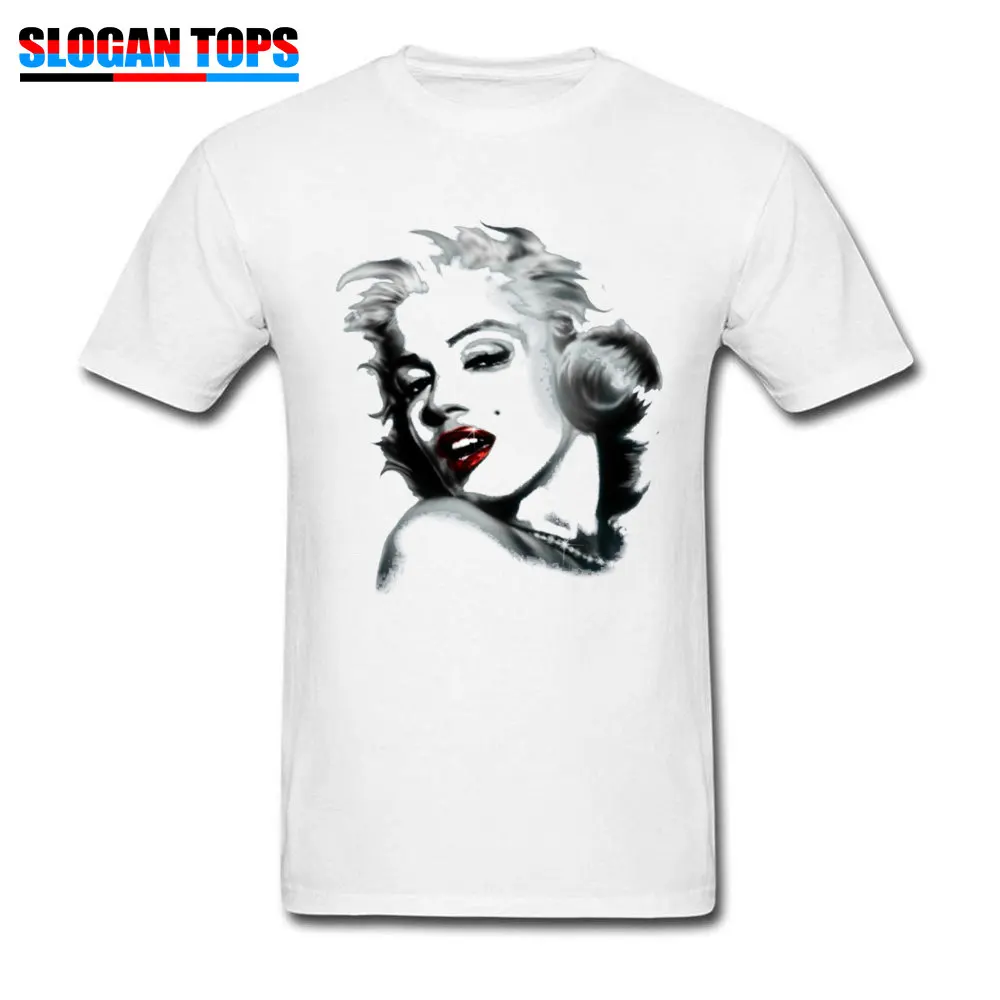  Men Tshirts Marilyn Monroe 12659 Europe Tops Tees 100% Cotton Round Collar Short Sleeve Group T Shirt Lovers Day Marilyn Monroe 12659 white