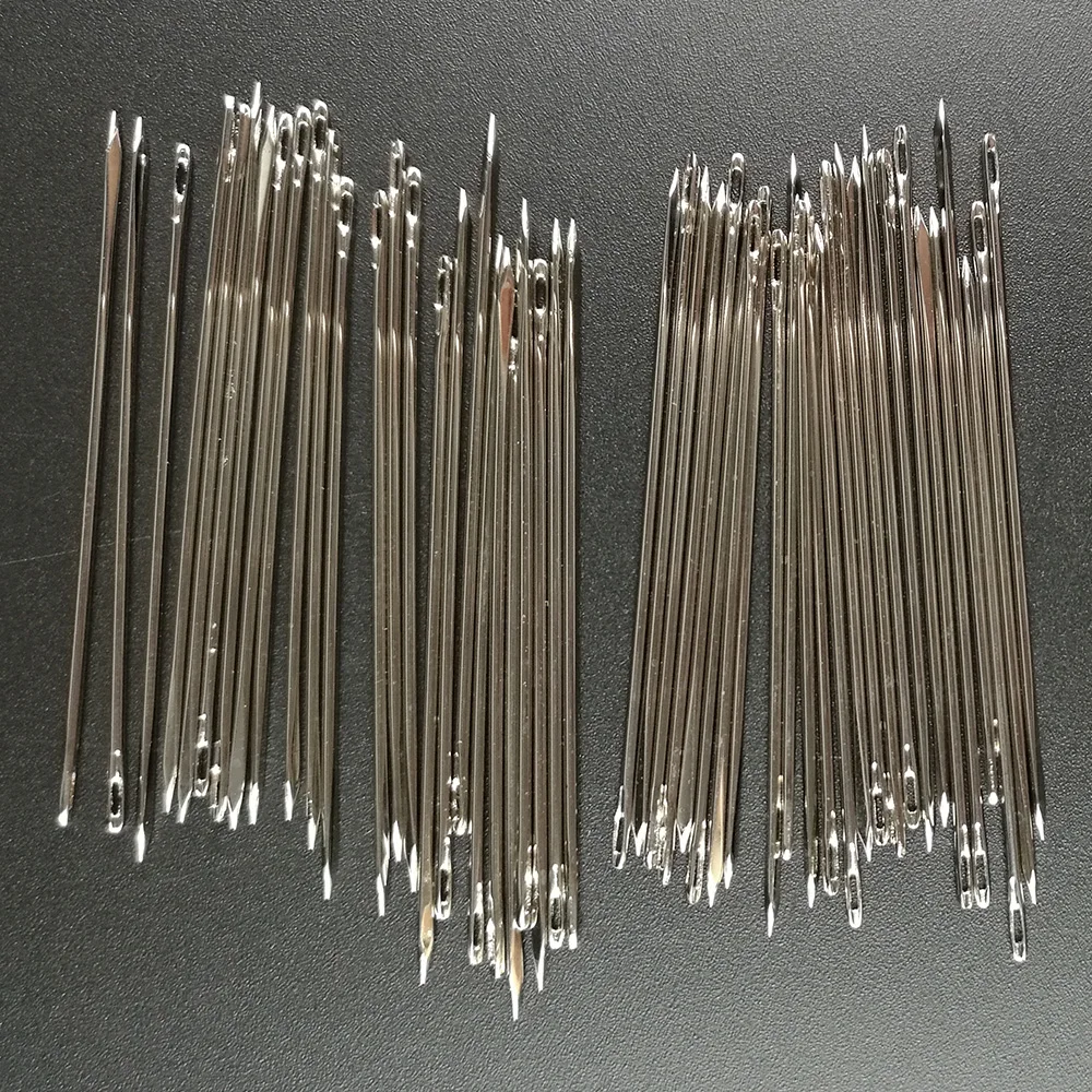100pcs Stainless Steel Manual Triangular Sewing Needles 3# 4.5cm Hand
