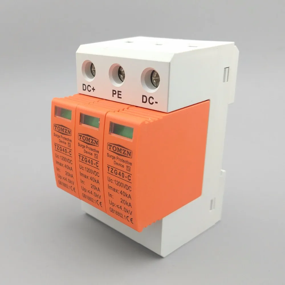 SPD DC 1200V 20KA ~ 40KA дом Защита от перенапряжения защитное Низковольтное устройство|house