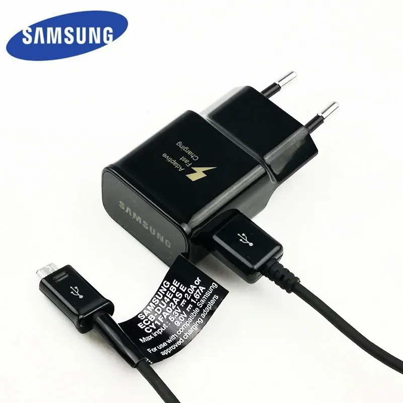 

Original Samsung Galaxy Charger S7 Edge S6 s4 a6 a5 j3 j5 j7 plus Note 4 5 6 a8 a9 Adaptive Fast Rapid Charging micro usb cable