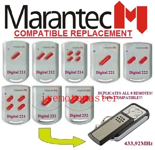 Для marantec цифровой 211/212/214/221/222/224/231/232 дистанционный пульт