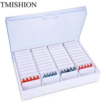

TMISHION Manicure Nail Tools Storage Box Empty Clear Nail Art Decoration Rhinestone Gem Bead Container Rhinestone False Nail Box