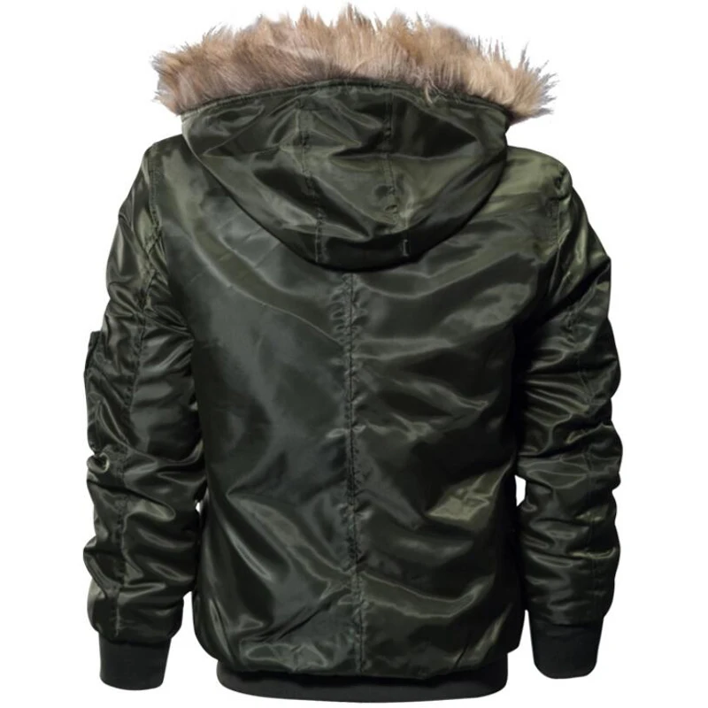 Bomber Jacket Men Autumn Winter Casual Army Military Pilot Tactical Jackets jaqueta masculino Male Outerwear Fur Hooded Coats