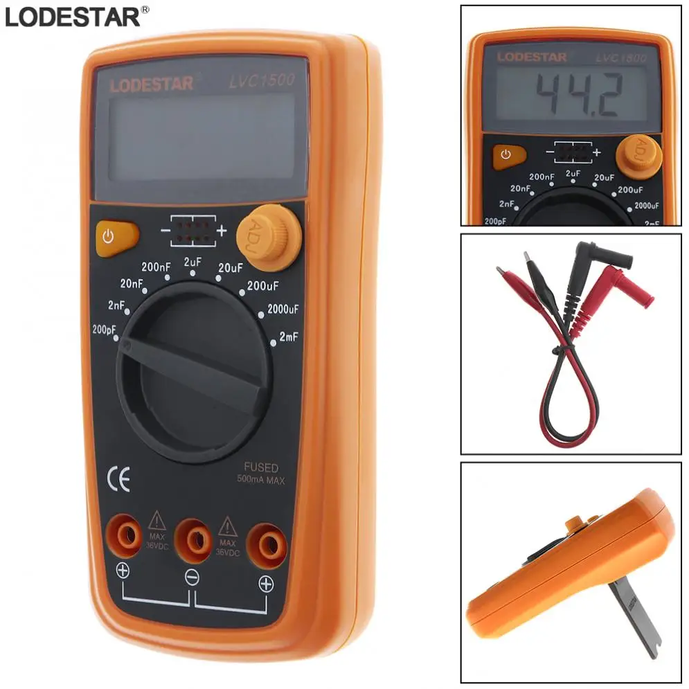 

Sale LVC1500 Portable 1999 Counts Hand-held Digital Precision Capacitance Table with LCD Display and Holder
