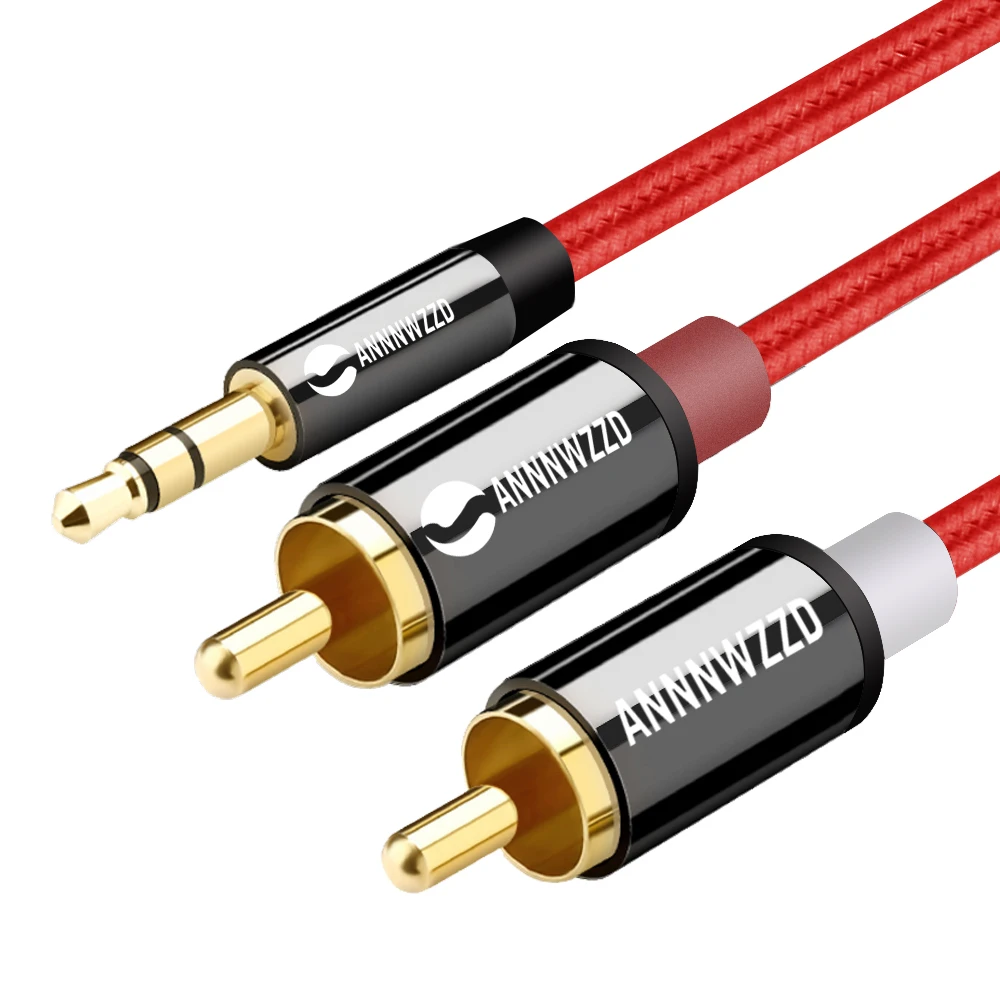 Aux RCA кабель 3 5 аудио к 2RCA мм Jack AUX для DJ усилителей сабвуфер миксер домашний