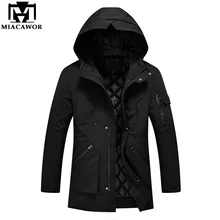 Miacawor зимняя мужская куртка Теплая мужская парка с капюшоном ветрозащитная мужская куртка повседневное пальто мужская одежда плюс размер 5XL J496