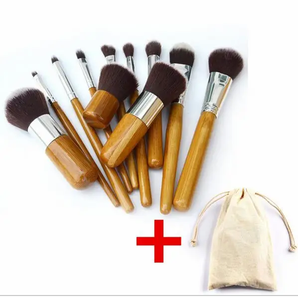 

Professional brush bamboo handle makeup brushes kits tools Cruelty free hair Natural & recycled materials makeup brush set