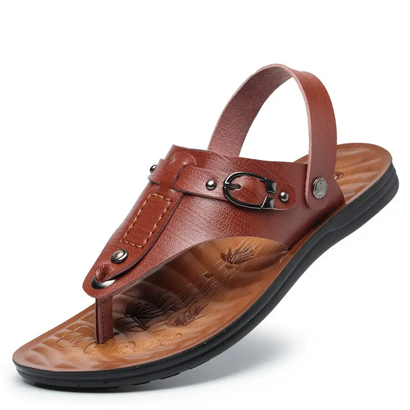 

Slippers Men shoes 2019 Gladiator Style Men's Sandal Male Slip On Slides Summer Beach Flip Flops Casual Flat Sandals Footwear