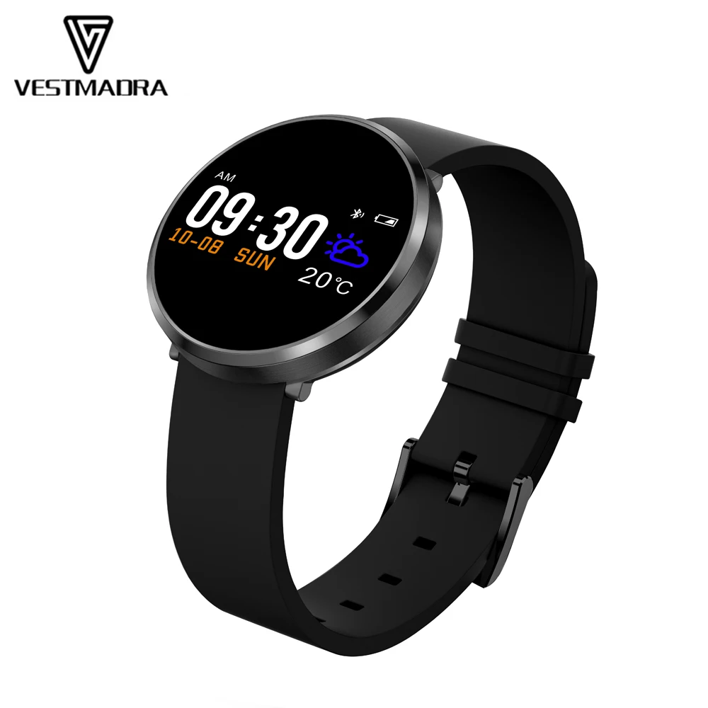 

VESTMADRA Smart Bracelet IP68 Waterproof Round Color Screen Heart Rate Monitor Smart Band Blood Oxygen Monitor Wristband