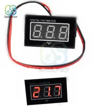 Digital Voltmeter Two Wires LED Display Car DC 2.5-30V Panel Voltage Meter Waterproof Dustproof Shockproof Blue Green Red