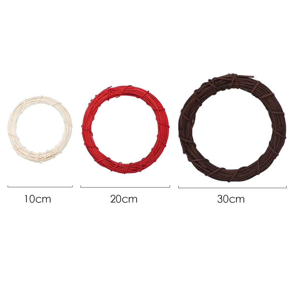 Willow Wicker Wreath Rattan Ring Chirstmas Decor Home Wall Hanging Ornament