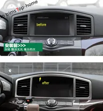 High Quality ! For Nissan QUEST 2013 – 2017 Dashboard Navigation GPS Panel Air Conditioning Out Decoration Frame Kit Trim 1 Pcs