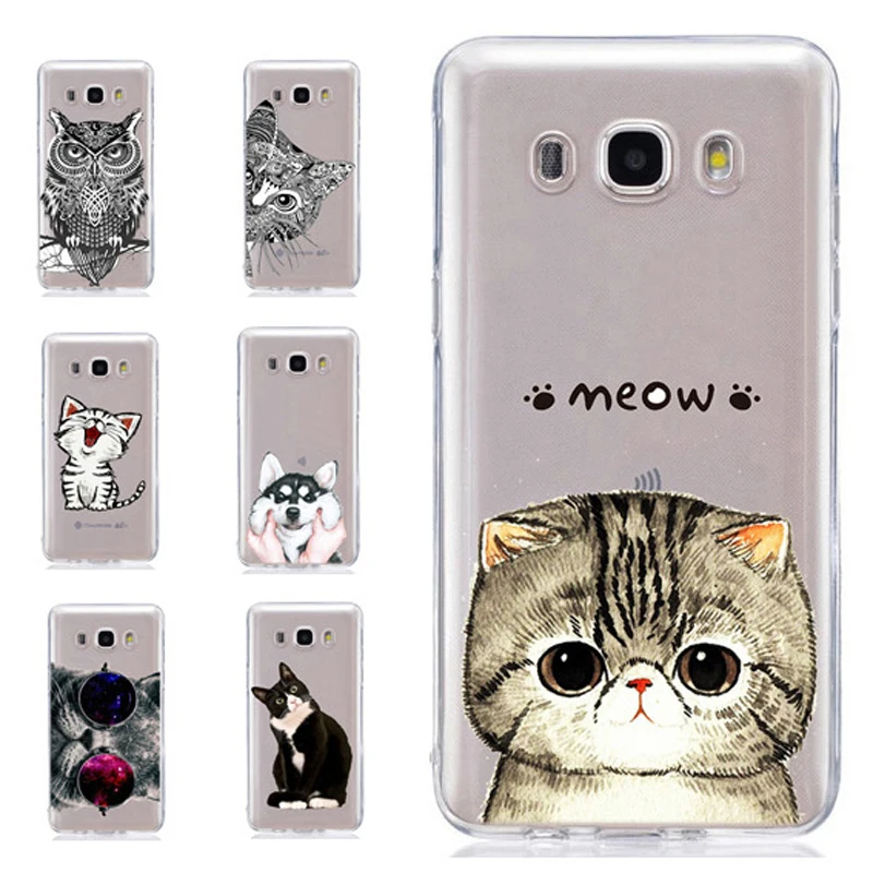 For Samsung Galaxy A3 A5 2016 2017 prime J1 J2 J3 J5 J7 TPU Colorful Soft Cat pattern Painted Design Cover Case Fundas C300 |