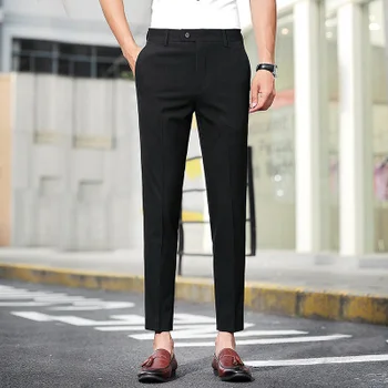 

Suit Pants Parfum Homme Men Formal Trousers for Men Dress Pants Ankle Length Casual Summer Slim Fit Pantalones Hombre de vestir