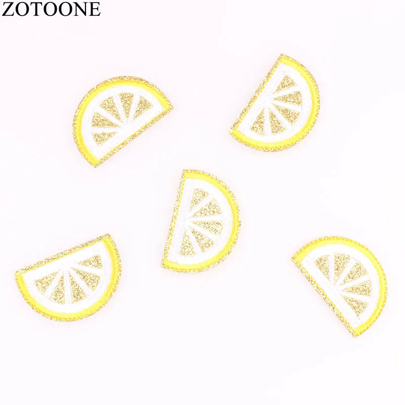 embroided patch lemon