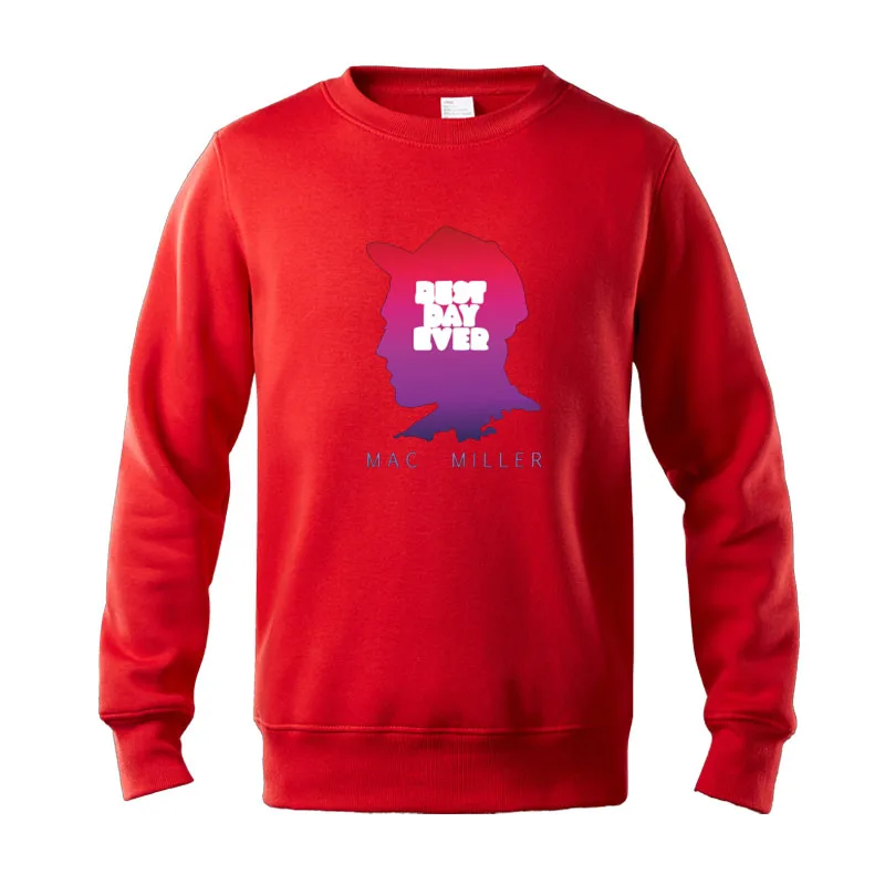 Мак Миллер Толстовка рэп мужская с графическим принтом толстовка хлопок повседневные топы уличная одежда Хип Хоп Толстовка рэппера - Цвет: red  11