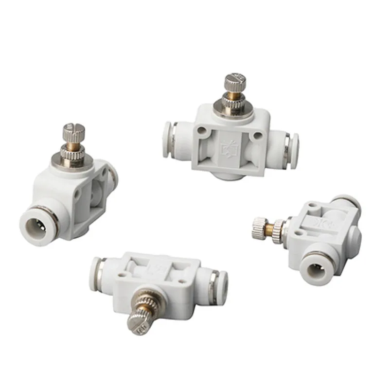 

Pneumatic Airflow Regulator SA 4/6/ 8/10/12mm OD Hose Tube Gas Flow Adjust Valve Connector Fitting Air Speed Controller