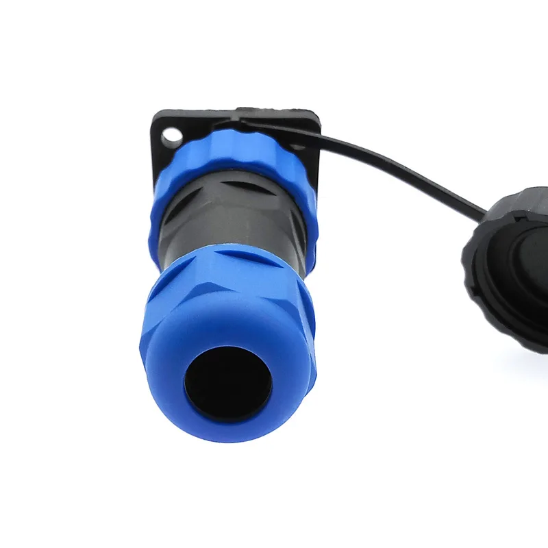 SP20 водонепроницаемый разъем с фланцем 4 отверстия IP68 1 pin 2 3/4/5/6/7/9/10/12/14pin|plug