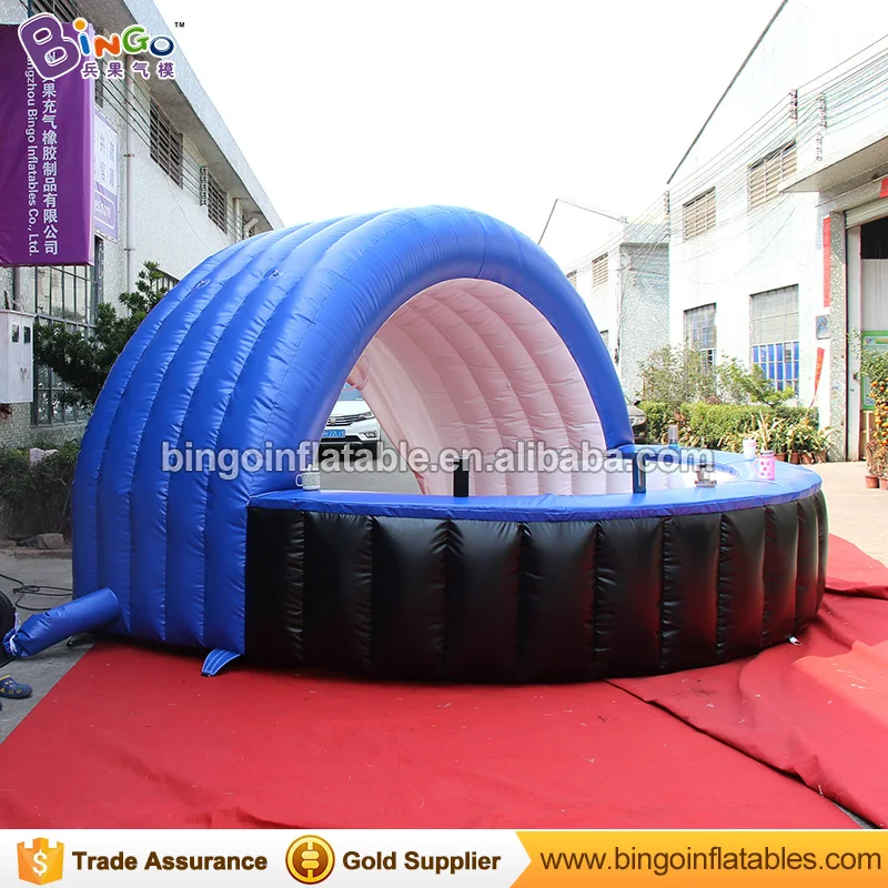  High quality PVC material 4x4x2.5m inflatable kiosk tent for party prop customized inflatable bar c