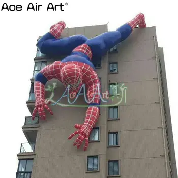 

giant 6m H cool inflatable movie cartoon character model,inflatable climbing wall Spider Man for advertising