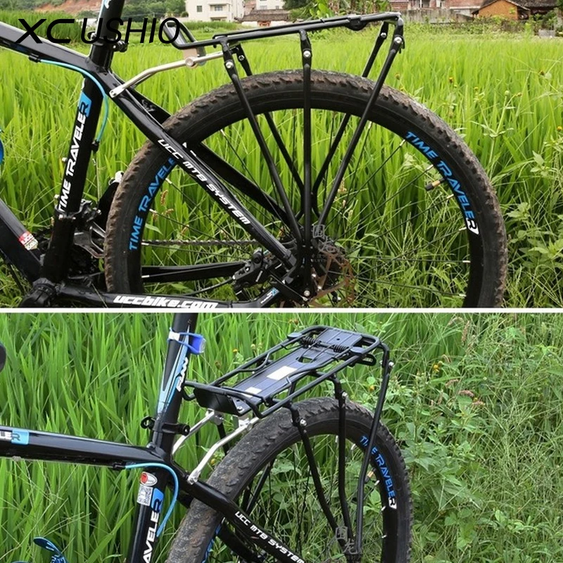 1 шт., велобагажник из алюминиевого сплава для горного велосипеда, грузоподъёмность 25 кг, задний багажник на велосипед, полка, кронштейн для v-тормозного велосипеда