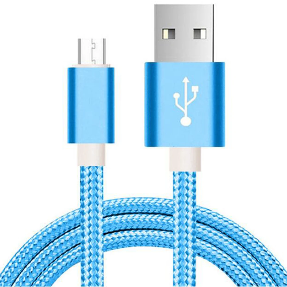 Нейлоновый Плетеный Micro USB кабель для samsung HTC, Huawei, Xiaomi Android телефон Быстрый зарядный Дата кабель синхронизации USB Кабель зарядного устройства