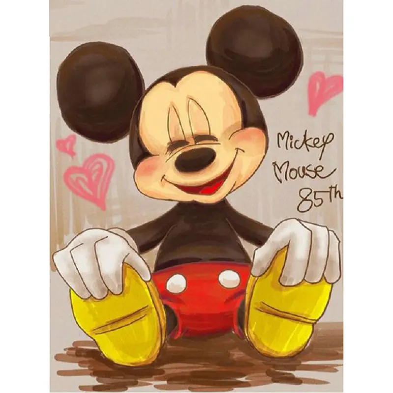 

Full square diamond embroidery Disney 5D diy diamond painting cross stitch Mickey Mouse stickers rhinestones mosaic crafts gift