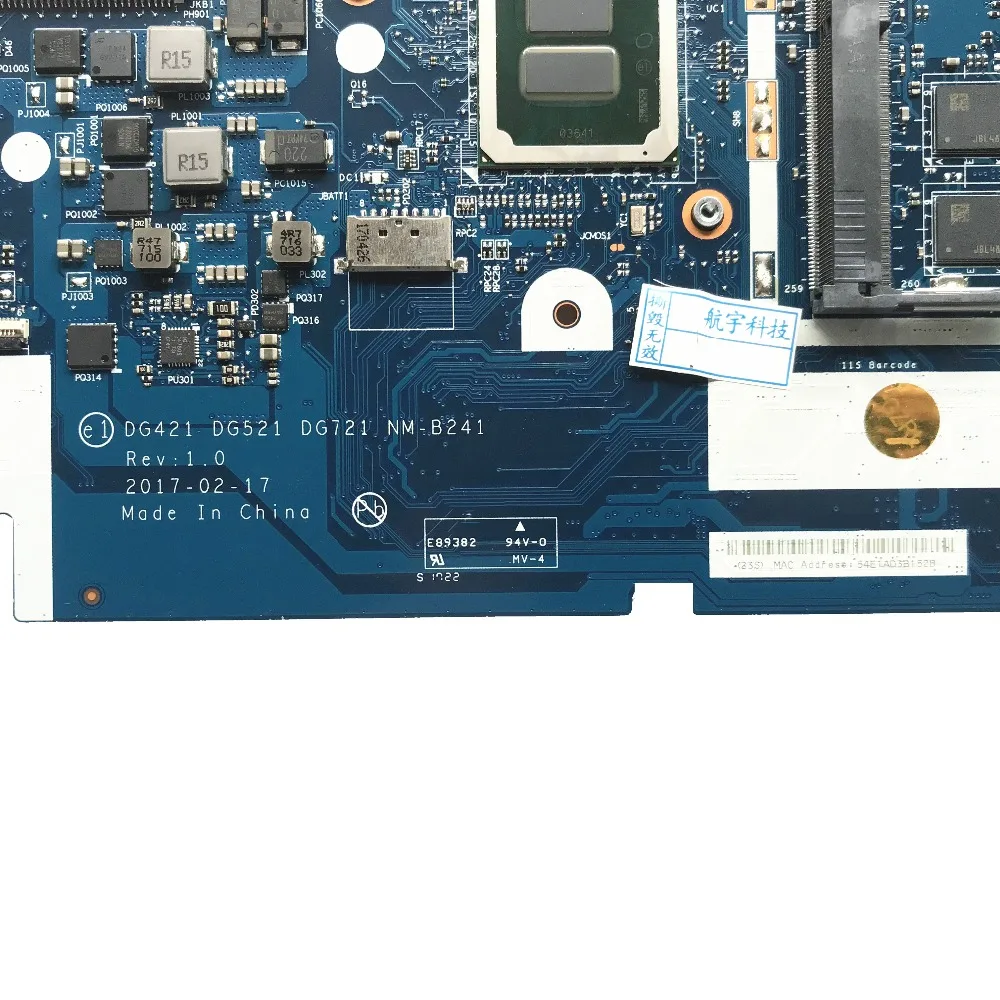 Высокое Качество для lenovo IdeaPad 320-15IKB материнская плата NM-B241 с процессором i3-6006U ram 4G полностью протестирована