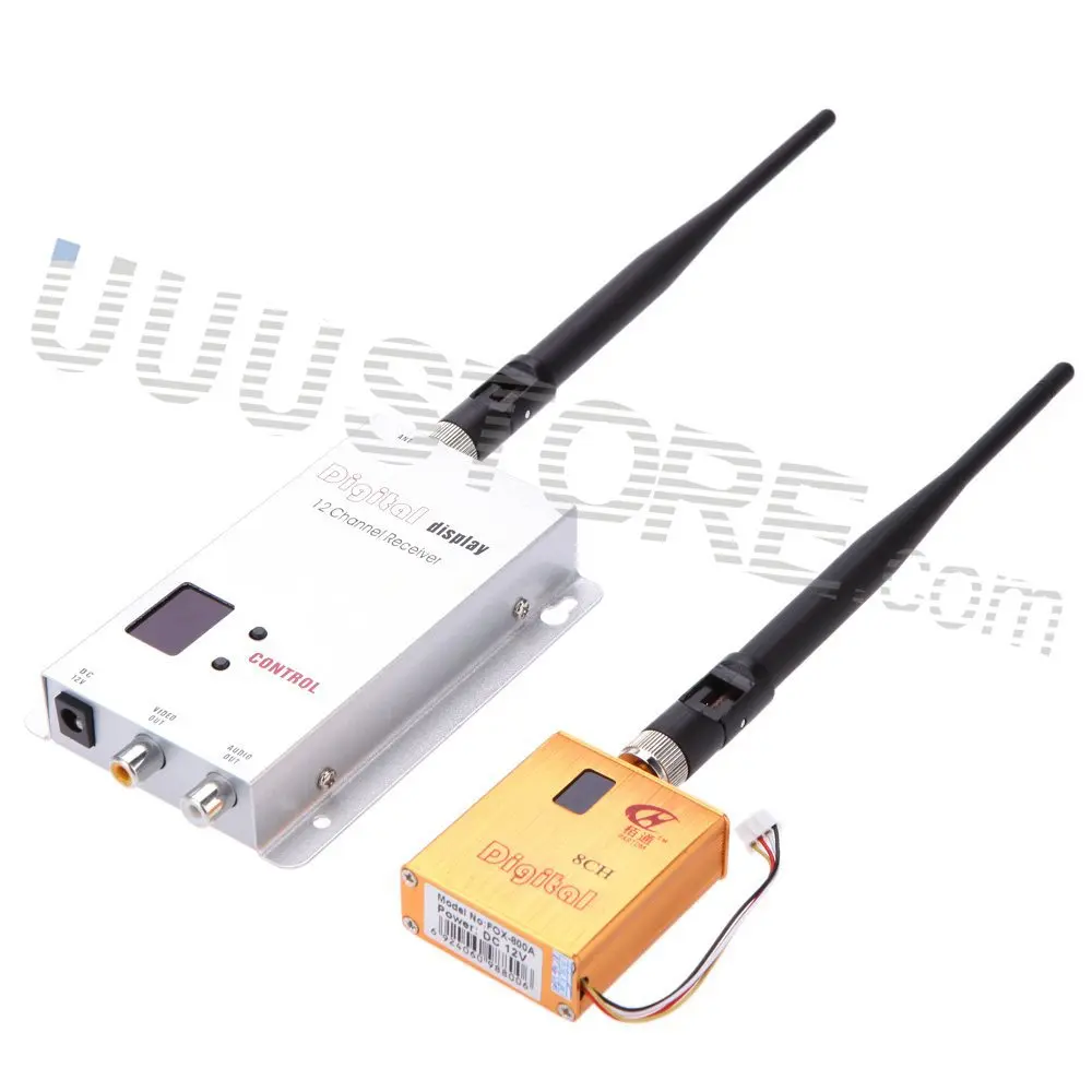 

5km Range Partom FPV 1.2G 1.2Ghz 800mw FPV Wireless AV Transmitter Receiver For CCTV RC Multirotor Helicopter DJI Phantom