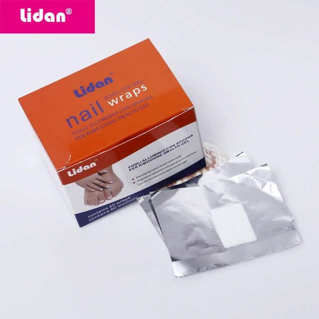 50pcs Aluminium Foil Nail Art Soak Off Acrylic Gel Polish Wraps 50pcs Aluminium Foil Nail Art Soak Off Acrylic Gel Polish Wraps Remover Lidan