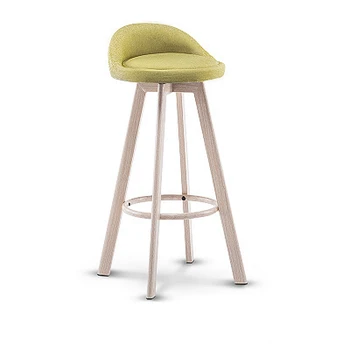 

Creative Simple High Stool Wooden Stable Safe Multi-function Bar Chair Rotated Household Leisure Balcony Chair Front Desk Stool