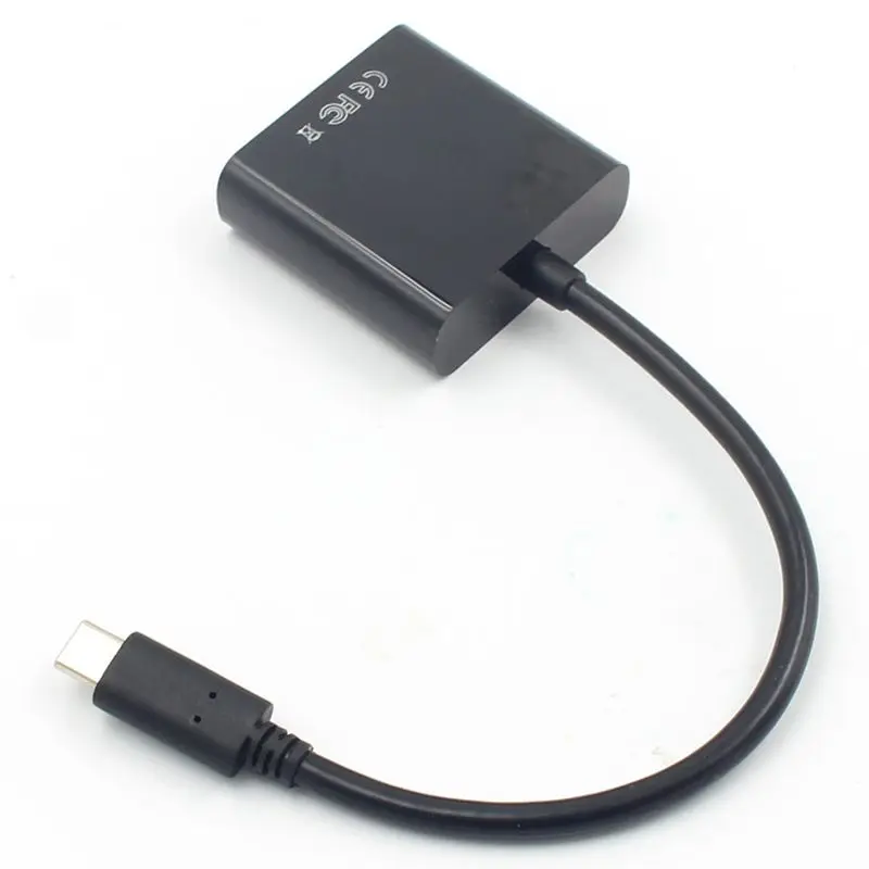 USB3.1 Тип C VGA Кабель-адаптер USB-C мужчин и женщин VGA передачи видео конвертер 1080 P для Macbook 12 дюймов