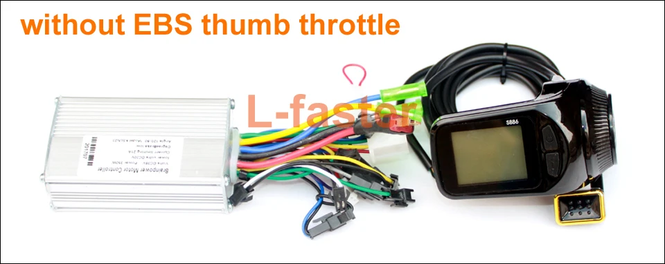 Best L-faster Electric Scooter Brushless Controller With S886 Thumb Throttle LCD Panel Electric Bike Hub Motor Controller LCD Thumb 1