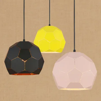

Black Pink Yellow Vintage led pendant light Industrial Iron Creative Retro Loft Pendant Light Restaurant Lamp E27 RPL0035