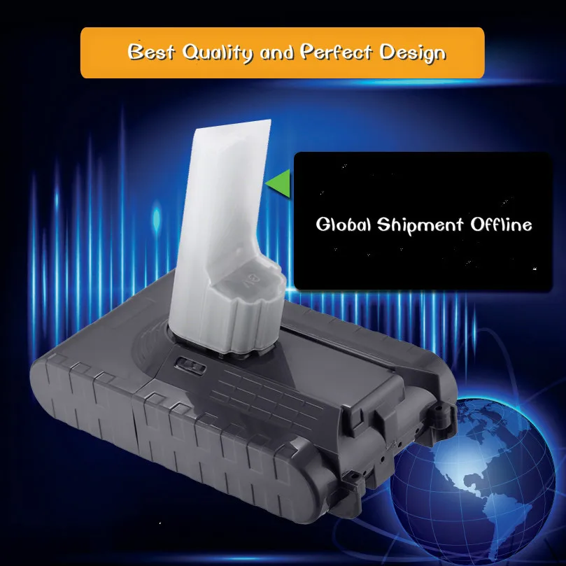 Best 21.6 3000mAh Li ion Battery Replacement for your Dyson V8 Absolute